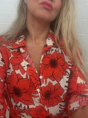 Summer dress with flower pattern - Size: M